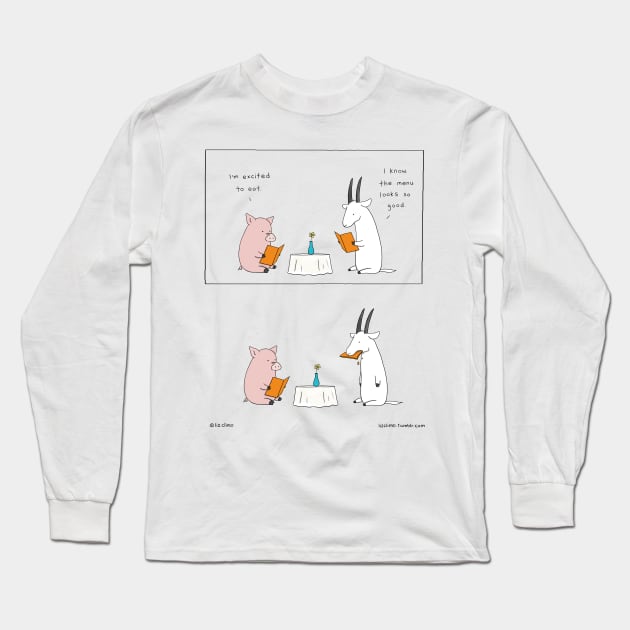 MENU Long Sleeve T-Shirt by Liz Climo